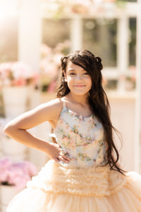 New "Meadow Bloom" Couture Floor length gown (11 Year - Petite 16 Year)