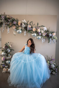 Retired rental euc Madeleine Floor-Length Rental Gown | Fits 12Y–14Y
