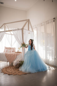 Retired rental euc Madeleine Floor-Length Rental Gown | Fits 12Y–14Y