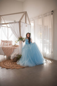 Retired rental euc Madeleine Floor-Length Rental Gown | Fits 12Y–14Y