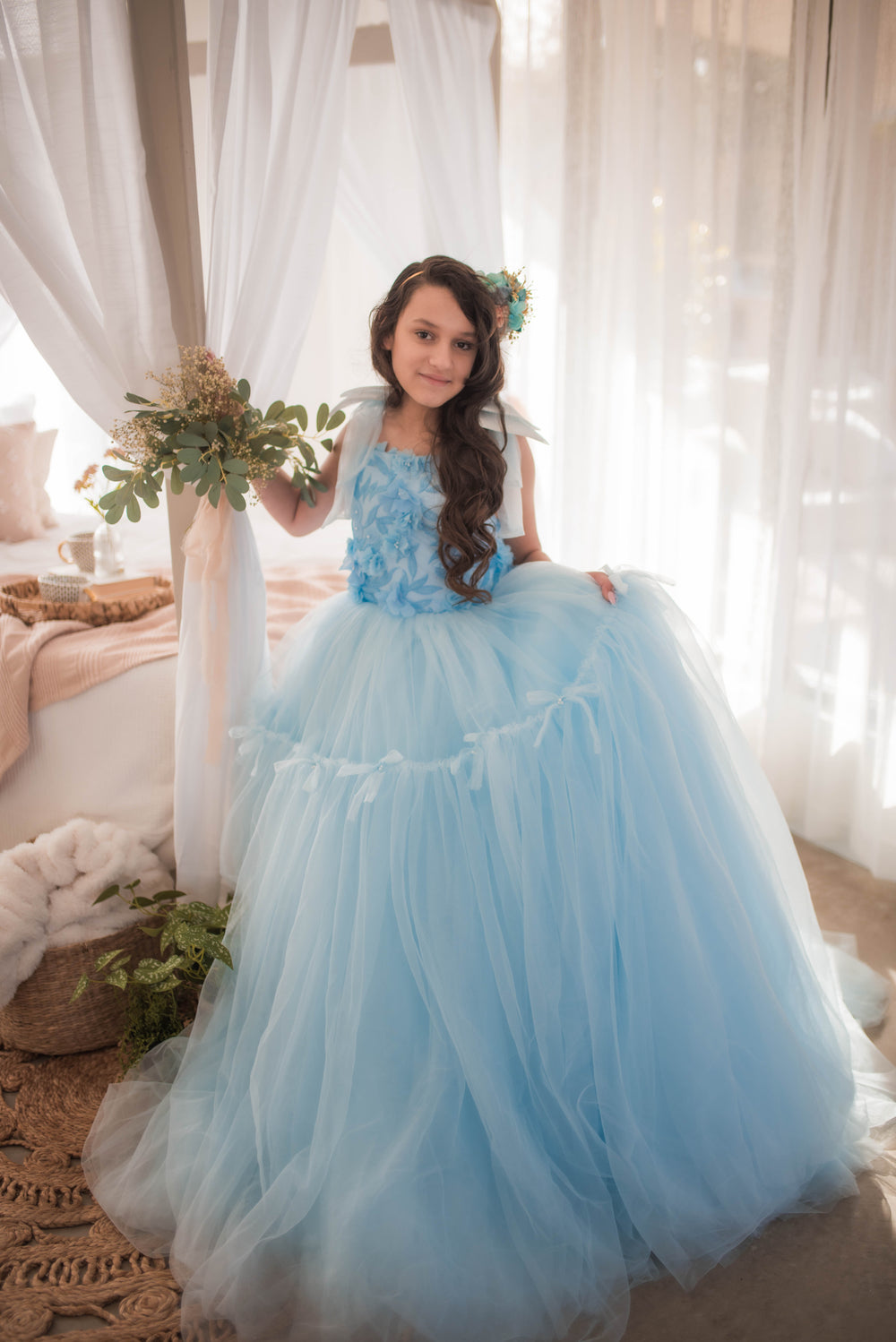 Retired rental euc Madeleine Floor-Length Rental Gown | Fits 12Y–14Y