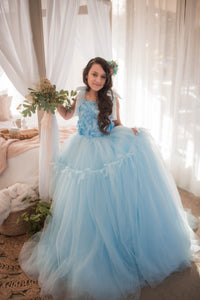 Retired rental euc Madeleine Floor-Length Rental Gown | Fits 12Y–14Y