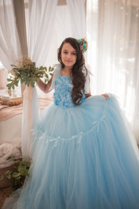 Retired rental euc Madeleine Floor-Length Rental Gown | Fits 12Y–14Y
