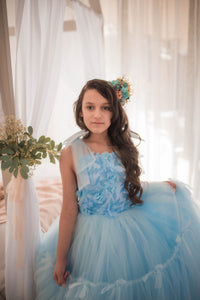 Retired rental euc Madeleine Floor-Length Rental Gown | Fits 12Y–14Y