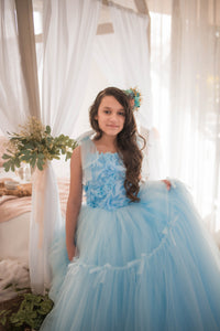 Retired rental euc Madeleine Floor-Length Rental Gown | Fits 12Y–14Y