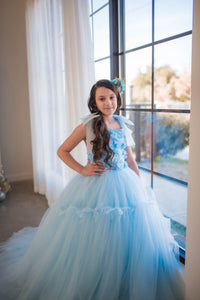 Retired rental euc Madeleine Floor-Length Rental Gown | Fits 12Y–14Y