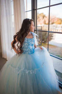 Retired rental euc Madeleine Floor-Length Rental Gown | Fits 12Y–14Y