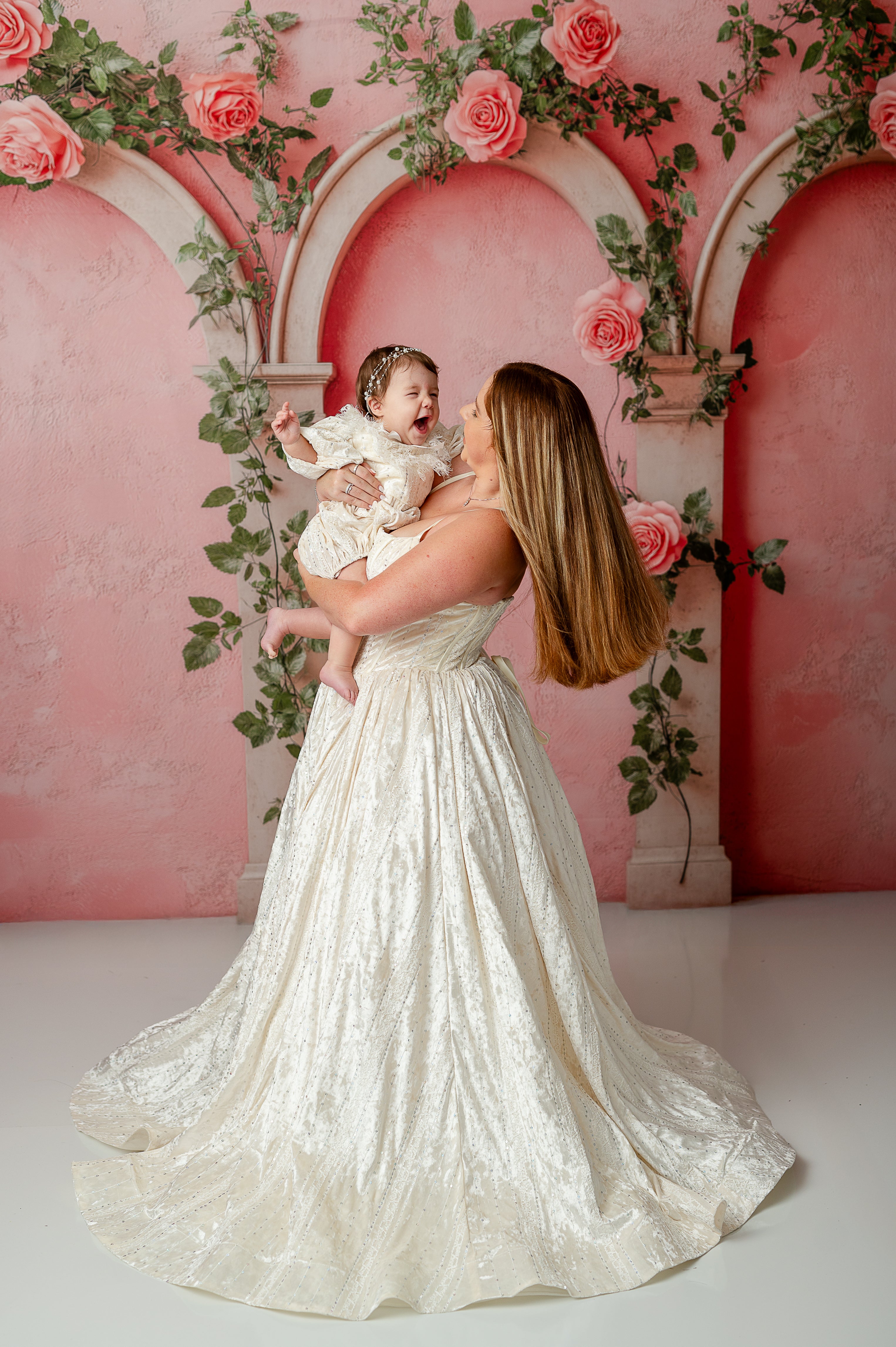 Clara Velvet Gown holiday dress perfect for photography sessions, stylish teen and adult photography gowns