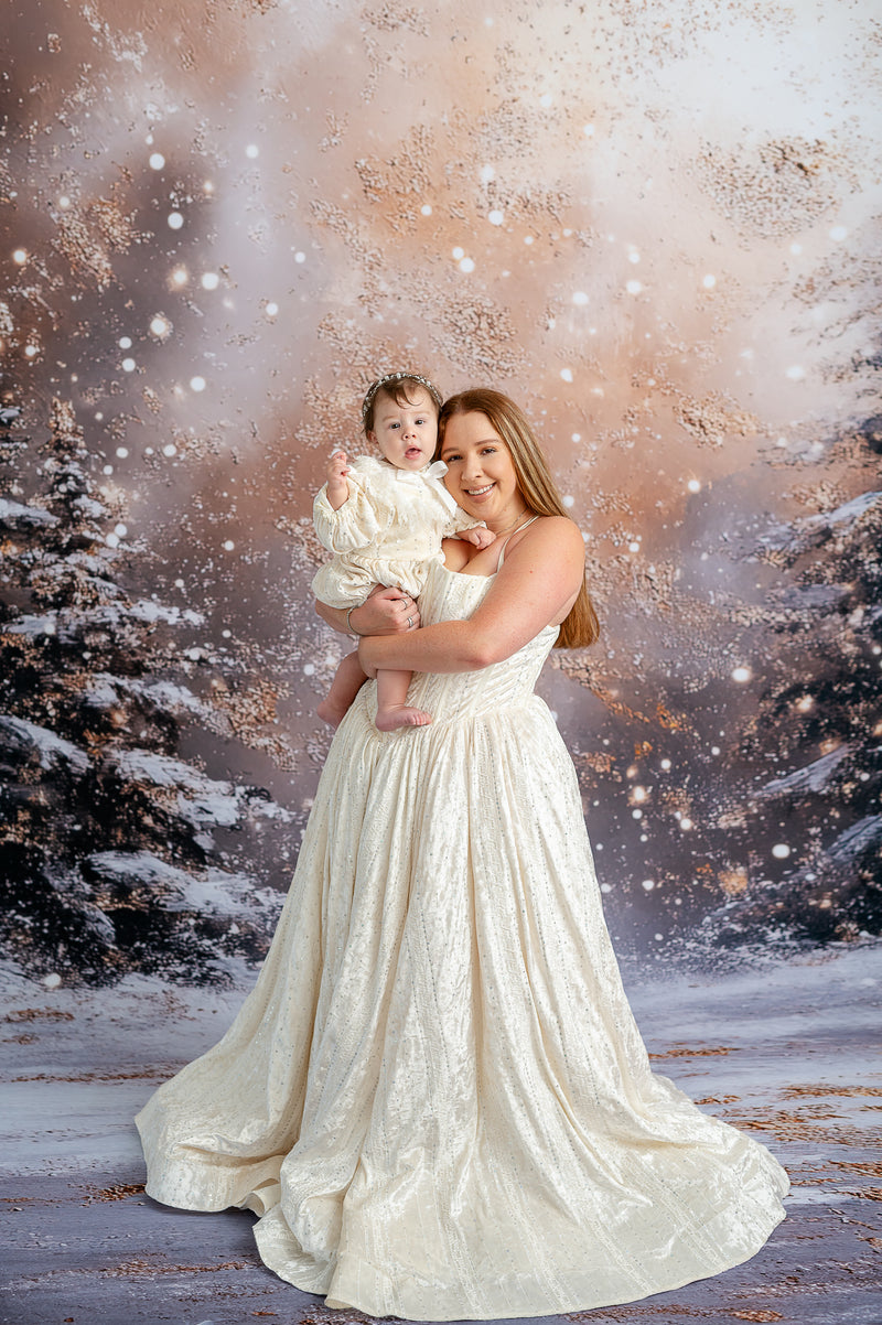 Clara Velvet Gown holiday dress for teen adults, ideal photography gown for elegant photoshoot sessions.