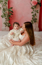 The Rosalie – Custom Color Baby Romper for Photos + Special Occasions