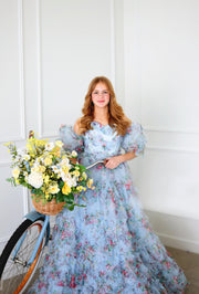 "Fancy Mae" Chiffon  FLOOR LENGTH DRESS  Editorial Dress, Couture Gown, Special Occasion Dress Custom colors avaialble