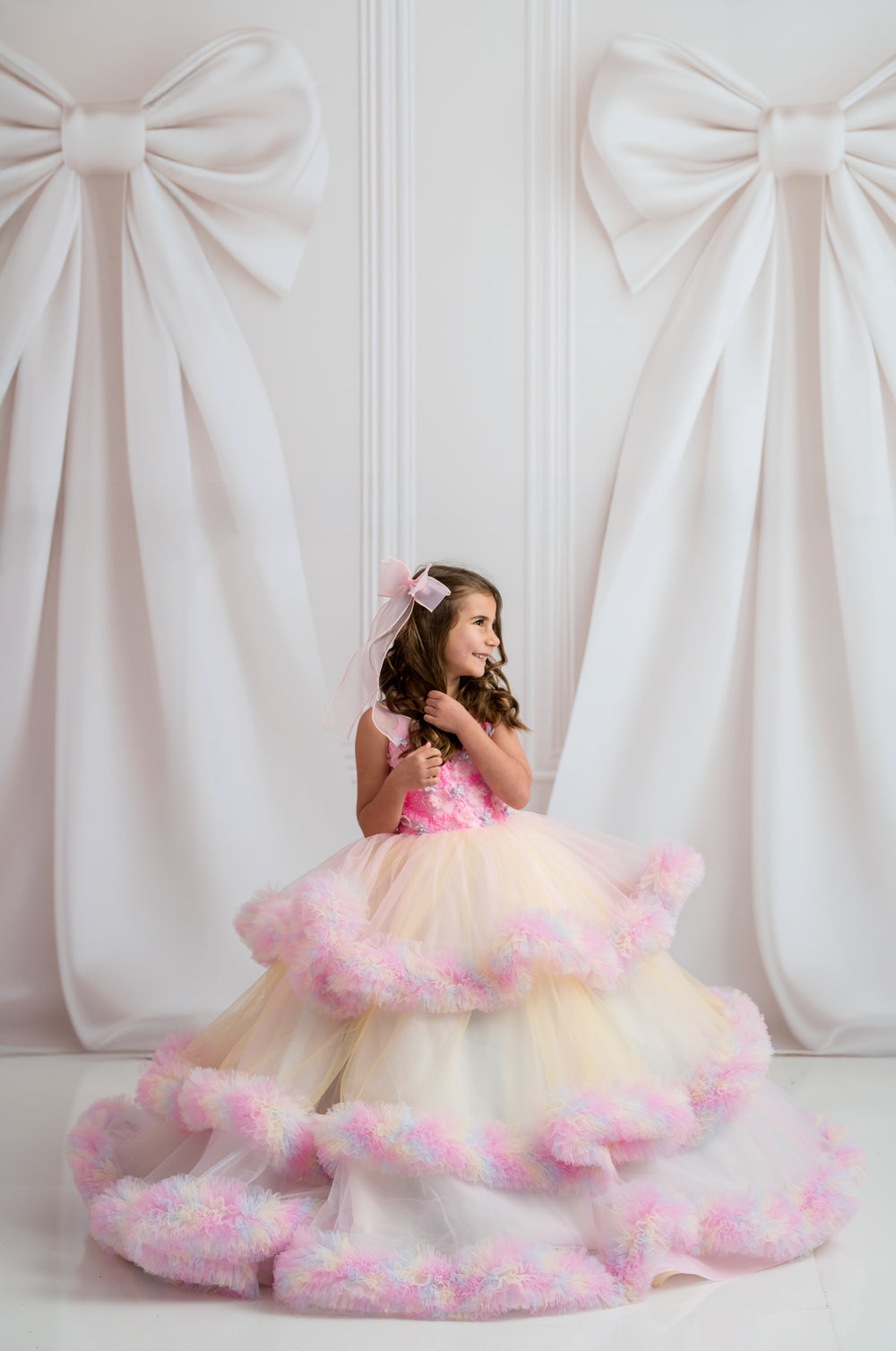 "Pastel Dreamscape" - Floor Length Gown (5 year-7 year)