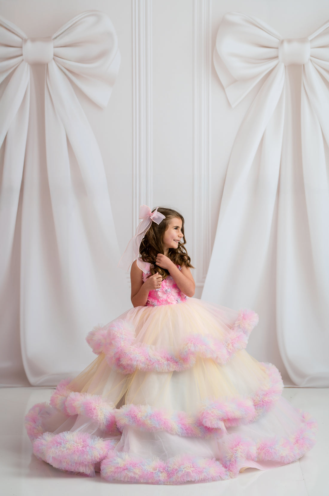"Pastel Dreamscape" - Floor Length Gown (5 year-7 year)