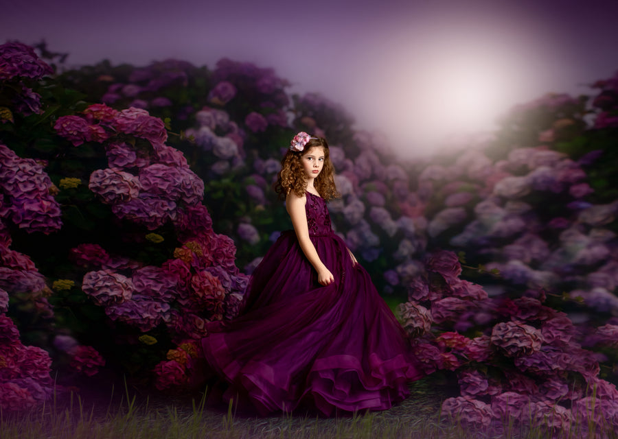 Cascade custom Solid gown- choose color Editorial Dress, Couture Gown, Special Occasion Dress