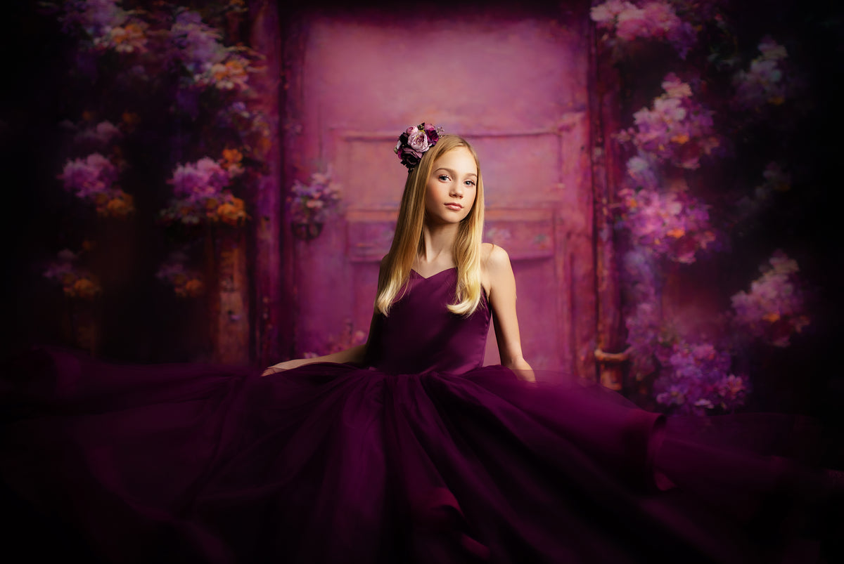 Cascade custom Solid gown- choose color Editorial Dress, Couture Gown, Special Occasion Dress