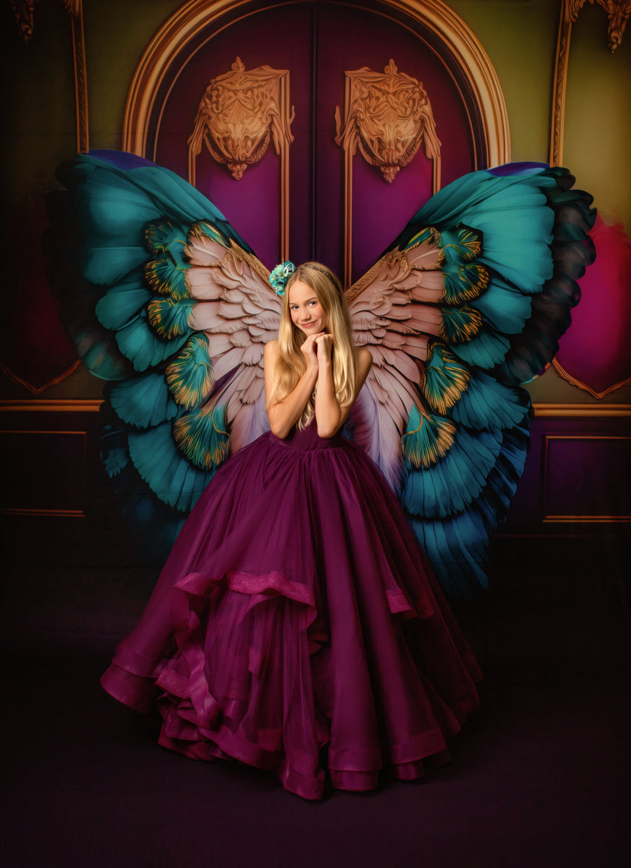 Choose your color and make a statement with the Cascade Couture dress.


