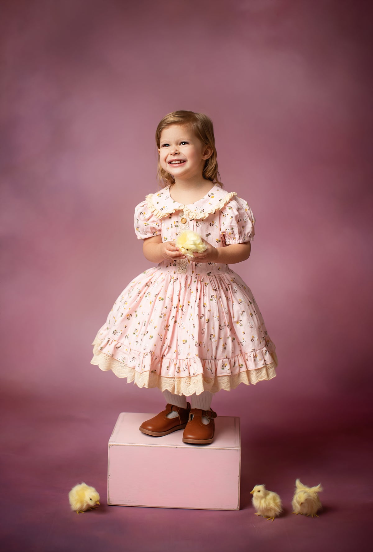 Garden Affair Vintage Inspired Dress -Set includes Dress, Bow, detachable apron