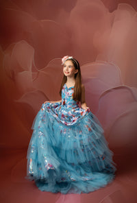 New Ocean Breeze Floor-Length Rental Gown | Fits 10Y–11Y