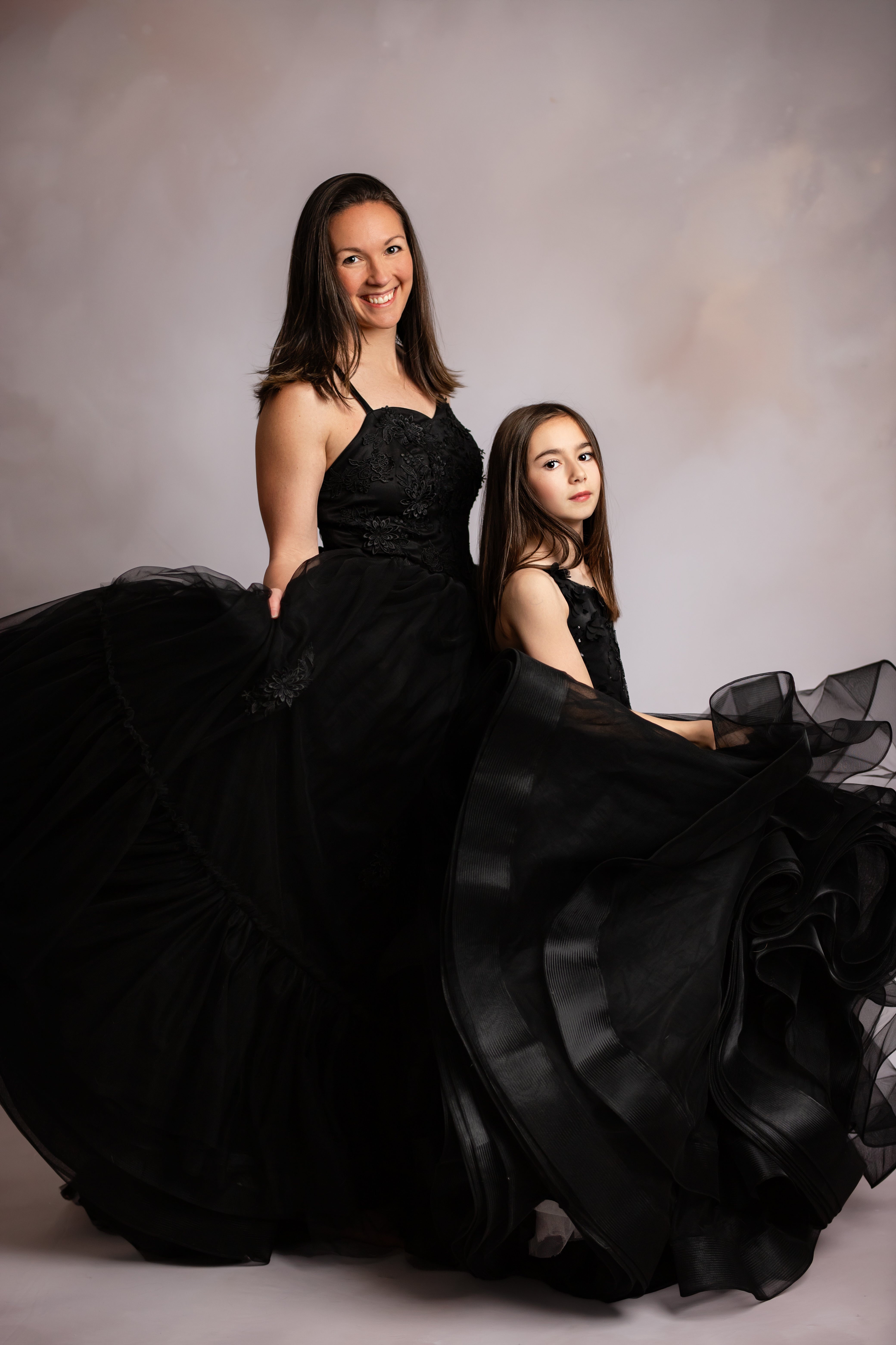 "Statement couture gown with timeless design, available in a range of dreamy custom shades"

