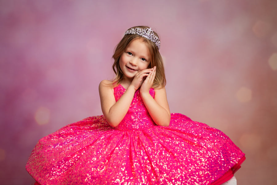 Couture short gown with tulle detail

