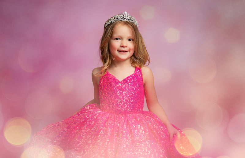 Hot pink sequin dress for toddlers

