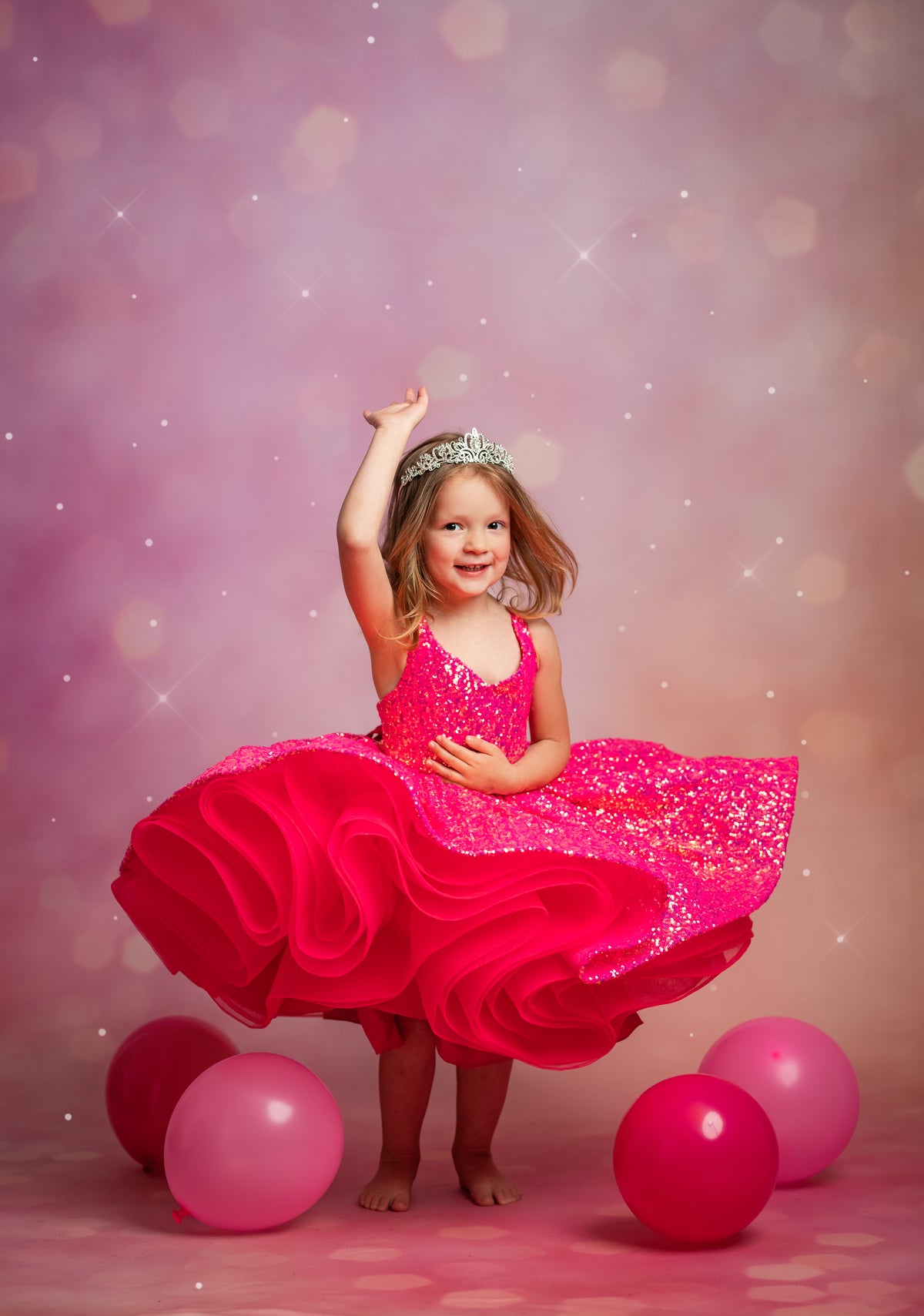 Short sequin birthday dress for girls

