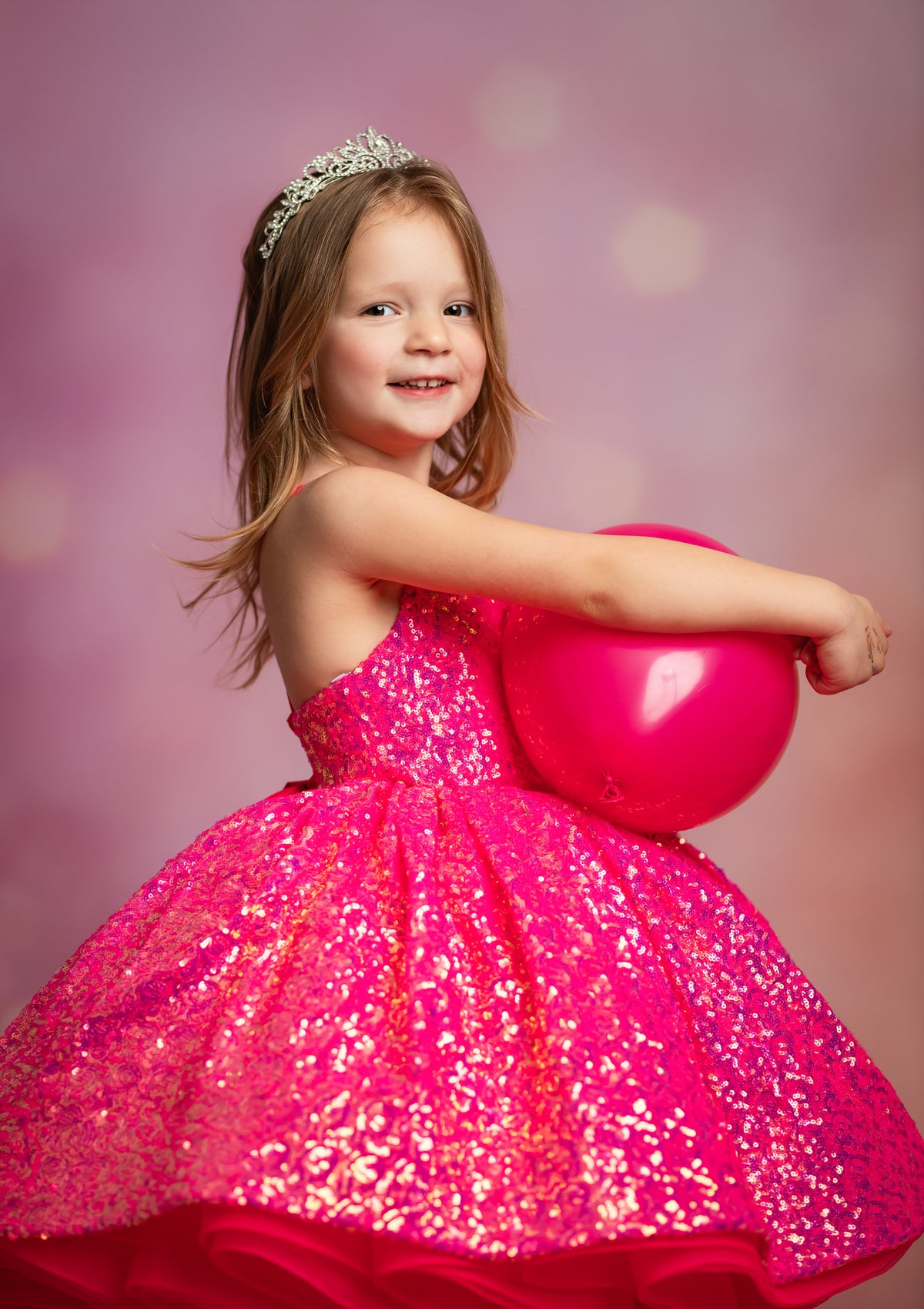 Rainbow sequin petal dress options

