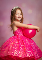 Rainbow sequin petal dress options

