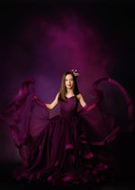 Cascade custom Solid gown- choose color Editorial Dress, Couture Gown, Special Occasion Dress