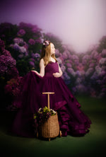 Cascade custom Solid gown- choose color Editorial Dress, Couture Gown, Special Occasion Dress