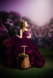 Cascade custom Solid gown- choose color Editorial Dress, Couture Gown, Special Occasion Dress