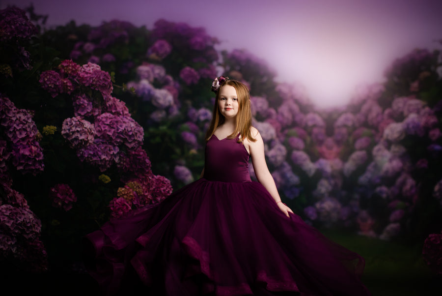 Cascade custom Solid gown- choose color Editorial Dress, Couture Gown, Special Occasion Dress