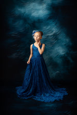 Girl wearing Everly Dress with floral crown for spring shoot

