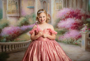 Full-length custom satin dress with feminine silhouette and elegant details

