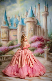 Elegant floor-length gown with shoulder ties and flexible fit for portraits

