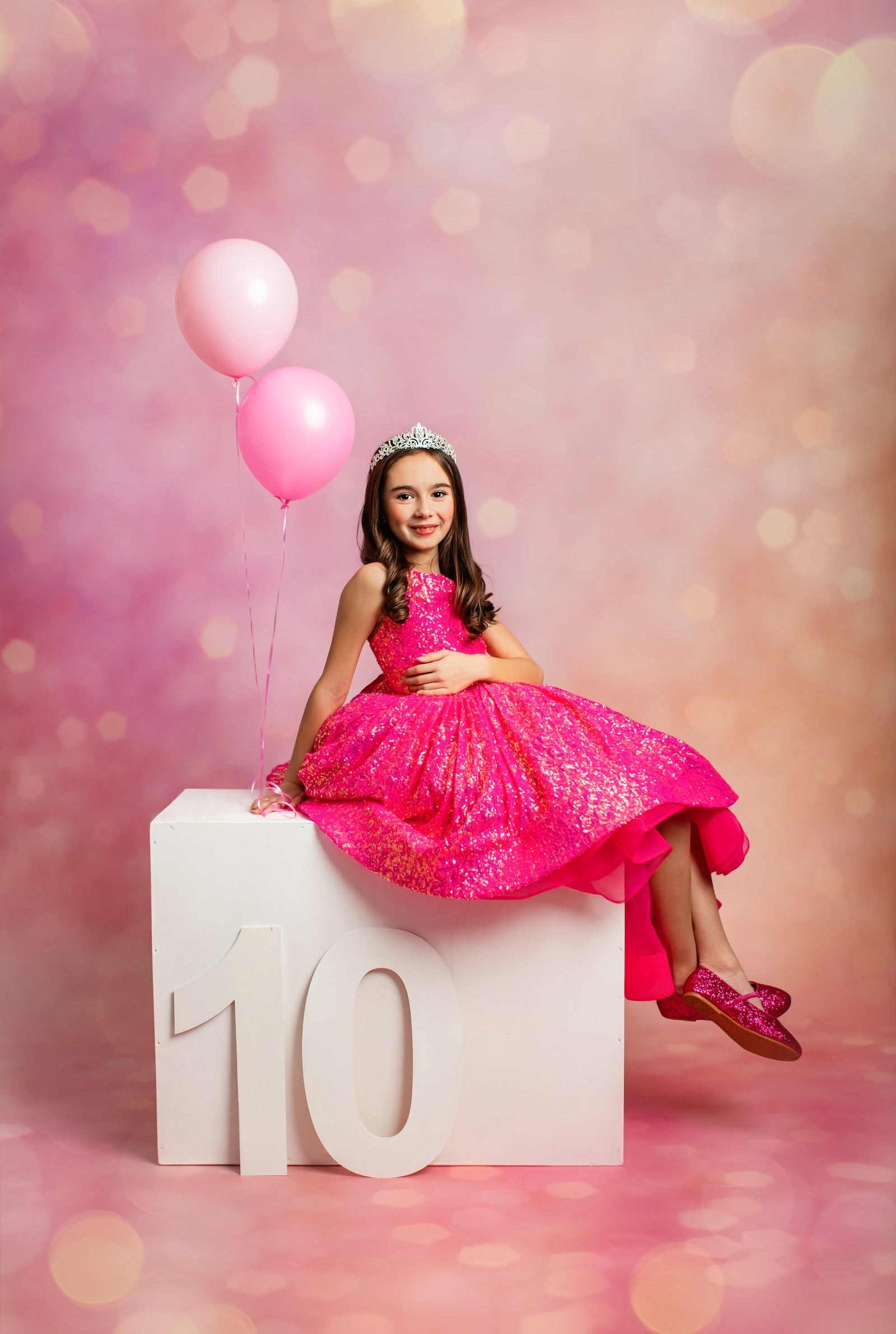 Sequin gown with sweetheart neckline

