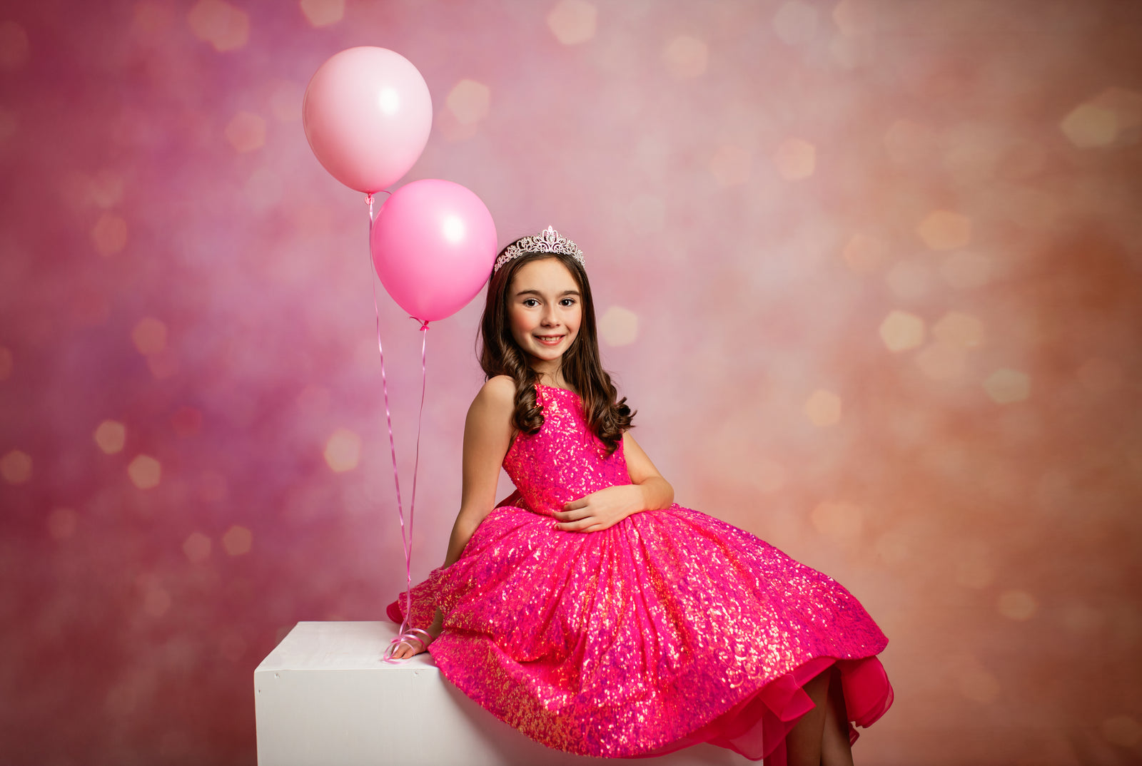 Couture hot pink dress by Bentley + Lace

