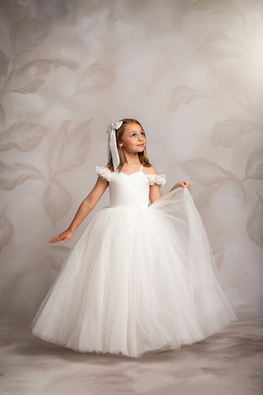 Simple Tulle Floor Length Gown
