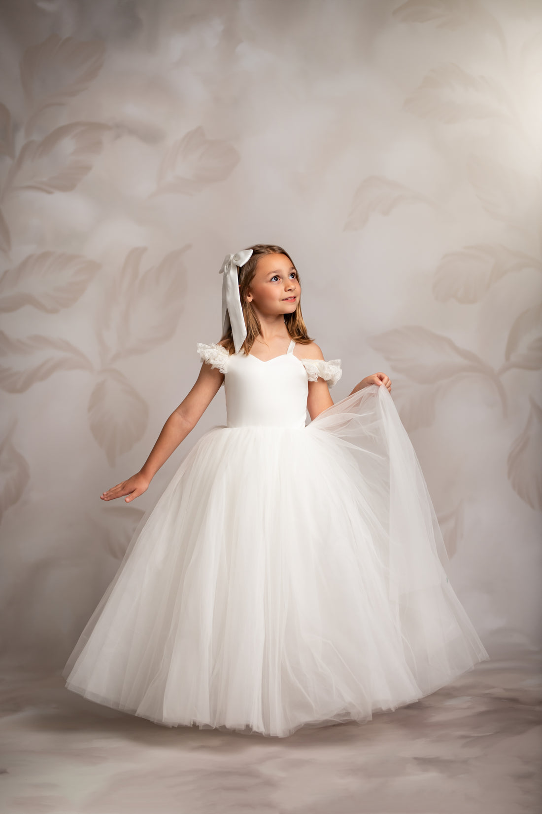 Simple Tulle Floor Length Gown