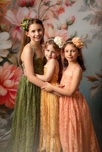 Flower girl in Everly Lace Dress walking down aisle

