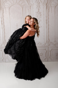 Heavenly-Couture Teen/Mommy Gown  - Floor Length DRESS-Custom colors available - Editorial Dress, Couture Gown, Special Occasion Dress