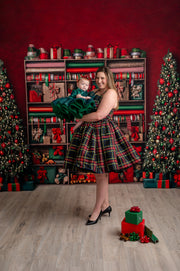 "Darling Plaid" - Adult Gown Pick color option. Editorial Dress, Couture Gown, Special Occasion Dress