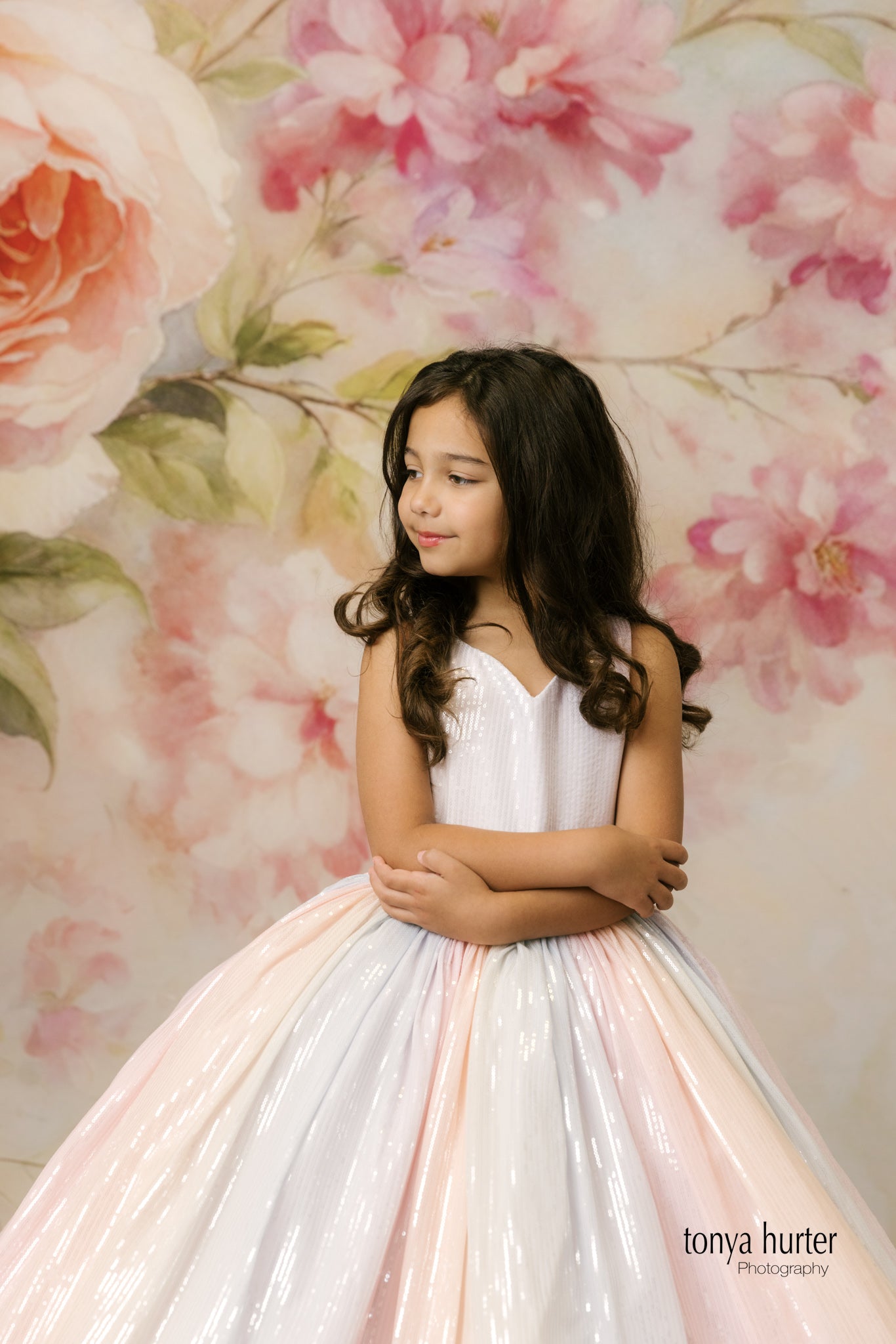 Aurora Gleam - Floor Length Gown with Detachable Tulle Sleeves (9-10 Years)