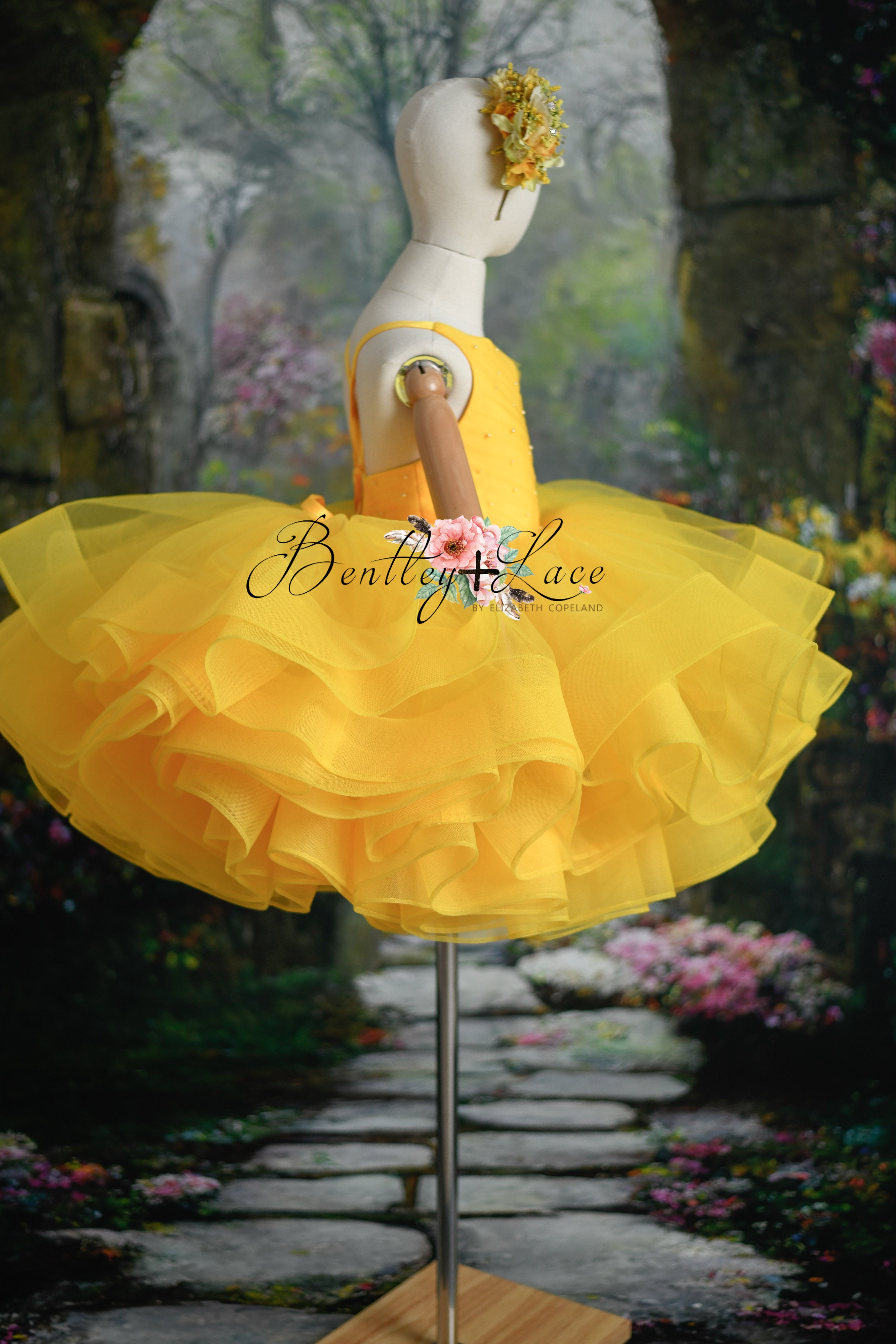 "April Showers" -   tulle bodice with beading - jacket is not included ( 8 Year - Petite 10 Year)