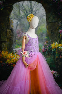 NEW "Hillary" - sunset - Beautiful boho slip dress- (8-9 year)