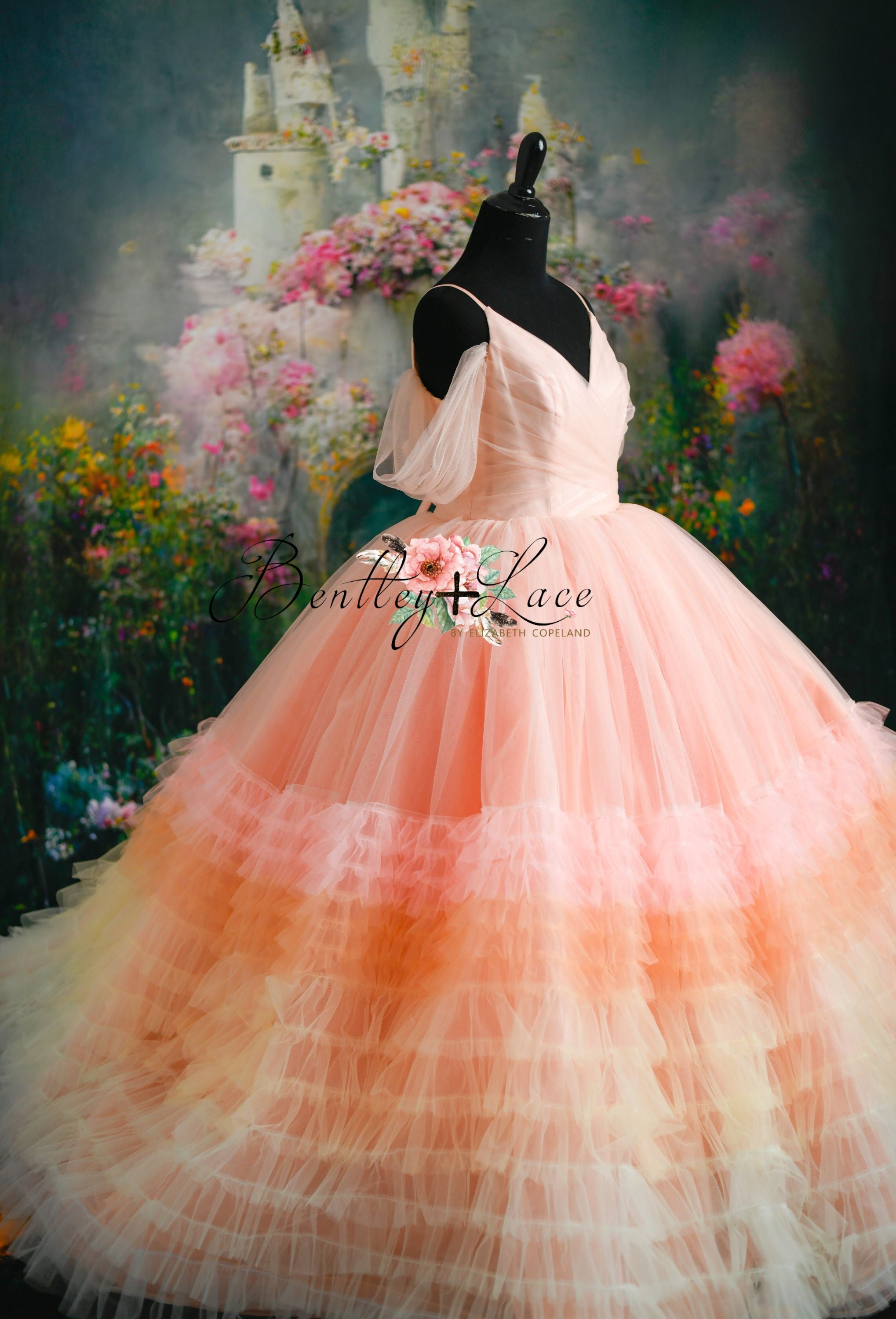 NEW Hand Painted Ombre Wedding Dress.sunset/rainbow Wedding Dress.colorful  High Low Wedding Dress.colors of Your Choice. 