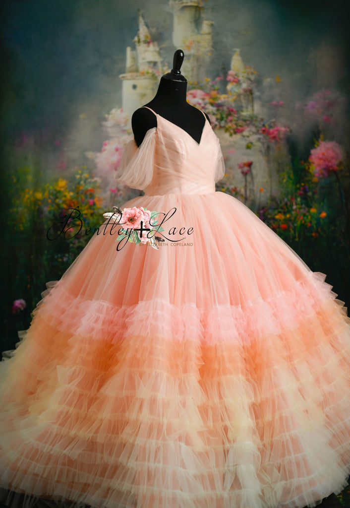 "Rainbow – Soirée" in Pastels - Floor Length Dress - (14 year-ADULT 0/2)