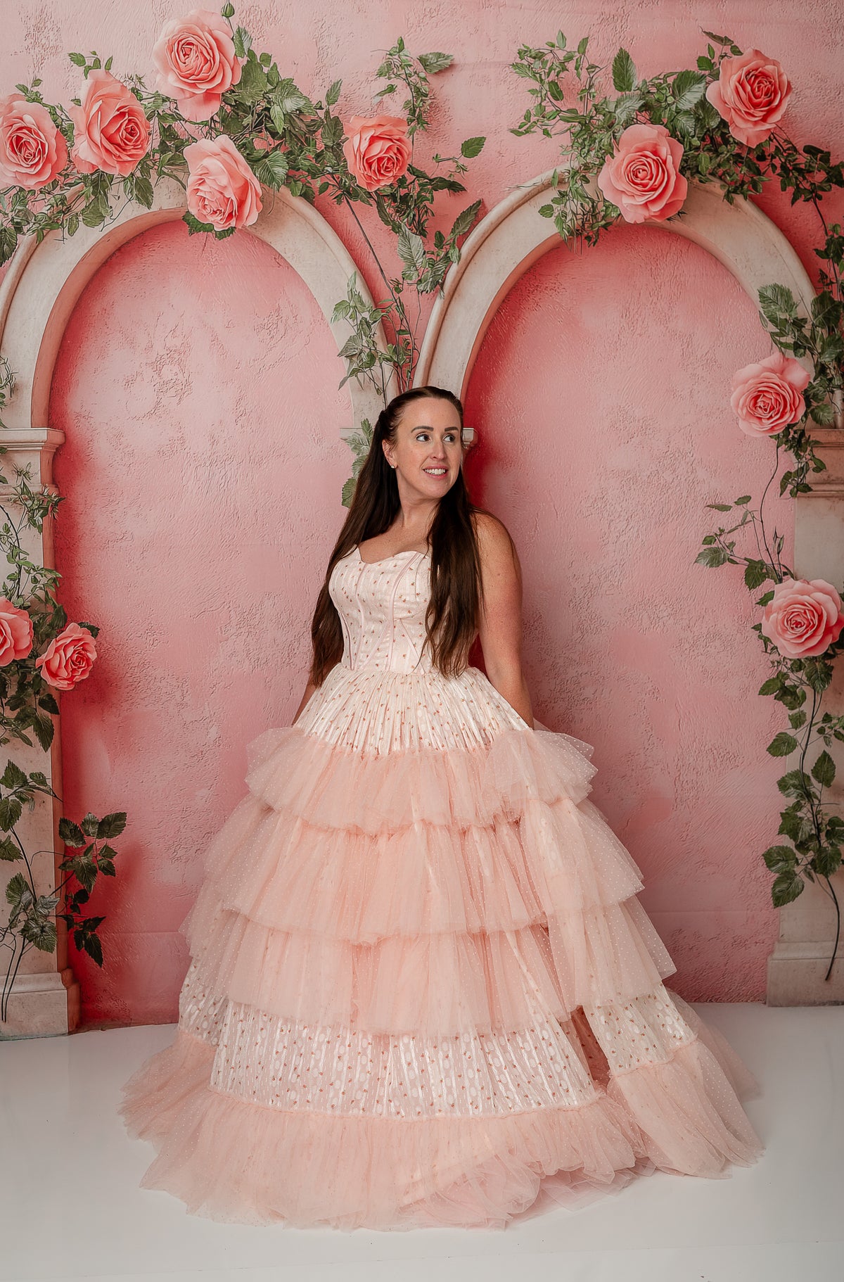 "Sugar Rosette" – Teen to Adult Floor-Length Gown | Custom Colors | Editorial & Special Occasion Dress