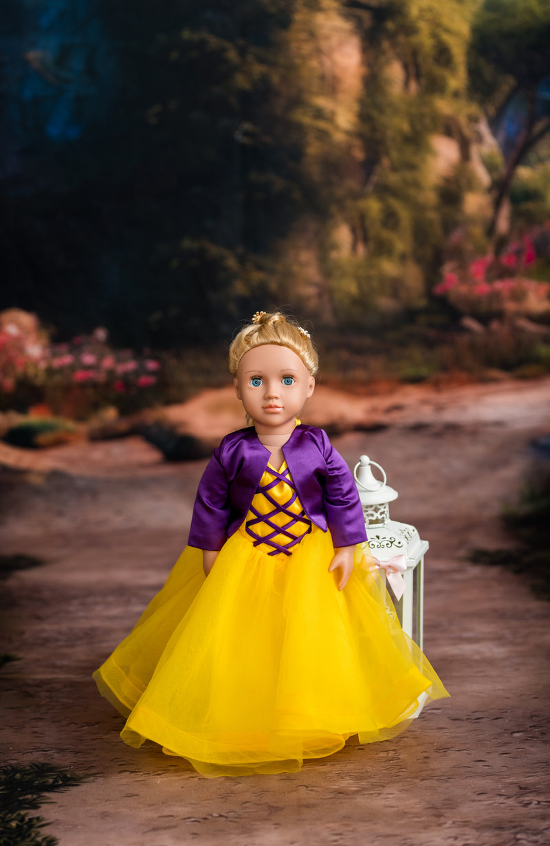 Leia's Kids (Princess Marigold) Doll Gown and Jacket | Floor-Length | Custom Colors