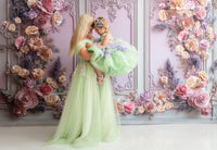 New "Meadow Mist " -   Petal length dress  ( 4 Year - Petite 7)